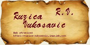 Ružica Vukosavić vizit kartica